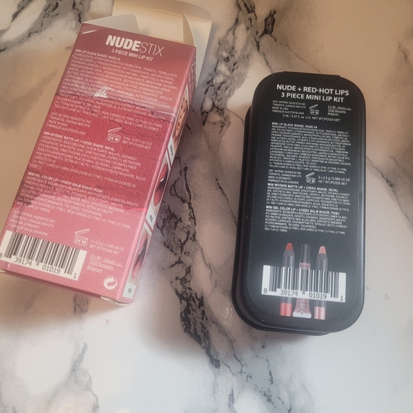 Nudestix 3 piece mini lip set tin bnib bundle new - Picture 4 of 7